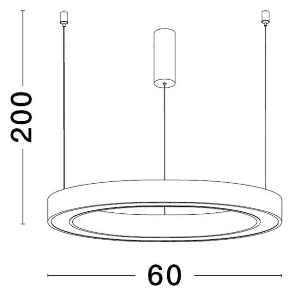 Viseča LED svetilka STING 40W/3000K/2153lm/DIMM/IP20/BRONZASTA NL9558602