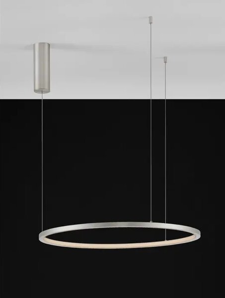 VISEČA LED SVETILKA TARQUIN 37W/3000K/1274lm/DIMM/IP20/BRUŠENO SREBRNA NL9345603