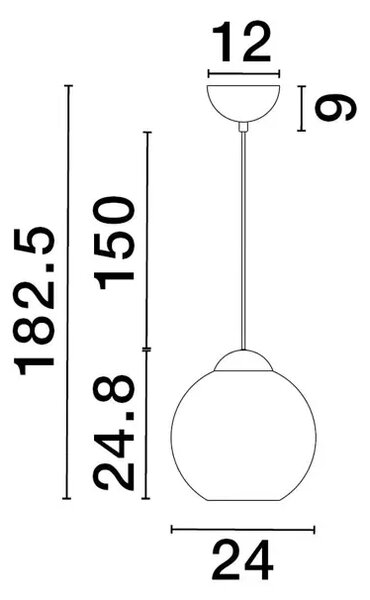 VISEČA SVETILKA MIDORI E27 /IP20/ ZLATA NL9009239
