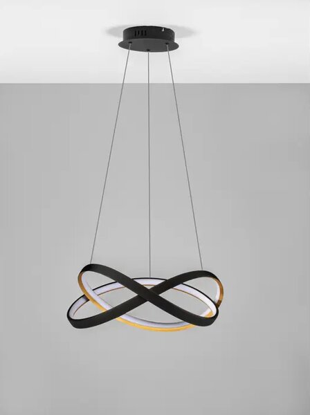 LED VISEČA SVETILKA ODREY 40W/2700-3500-5000K/2033lm/DIMM/IP20/ ČRNO-ZLATA NL9756717