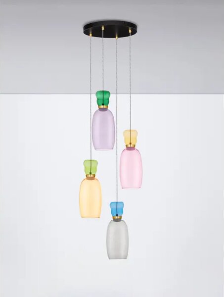 PLUMA LED VISEČA SVETILKA /3000K/32W/3660Lm/ZLATA JASPIS, RUMBLJAVA, ROZA, ZELENA, MODRA NL9030549#
