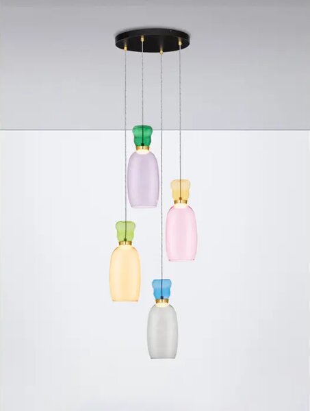 PLUMA LED VISEČA SVETILKA /3000K/32W/3660Lm/ZLATA JASPIS, RUMBLJAVA, ROZA, ZELENA, MODRA NL9030549#