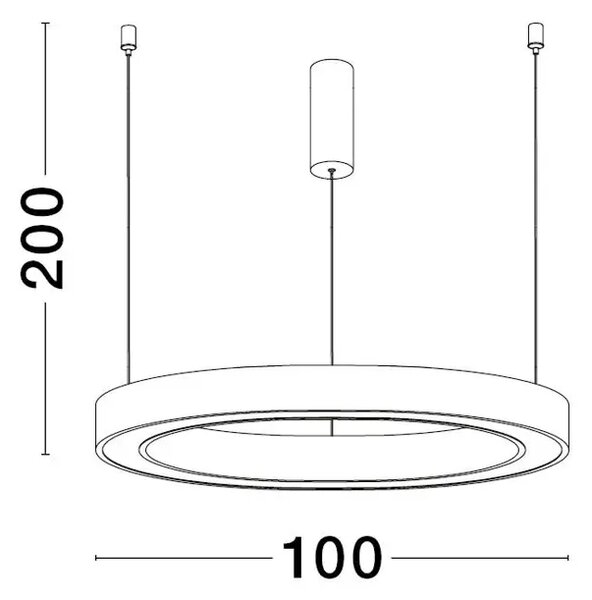 Viseča LED svetilka STING 60W/3000K/3389lm/DIMM/IP20/BRONZASTA NL9558608