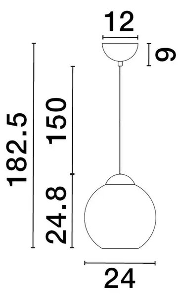VISEČA SVETILKA MIDORI E27 /IP20/ ZLATA NL9009243