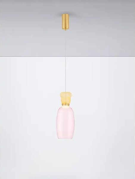 VISEČA LED SVETILKA PLUMA /3000K/9W/914Lm/ZLATA\\\\\\nMODRA IN ROZA NL9030545