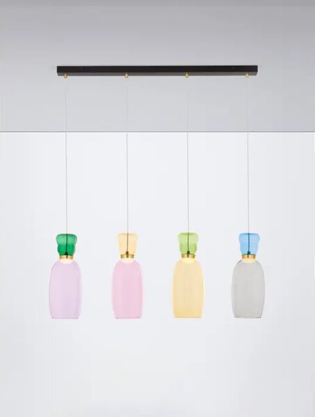 PLUMA LED VISEČA SVETILKA /3000K/32W/3660Lm/ZLATA\\\r\\nJASPIROVA, RDEČA, ROZA, ZELENA, MODRA NL9030548