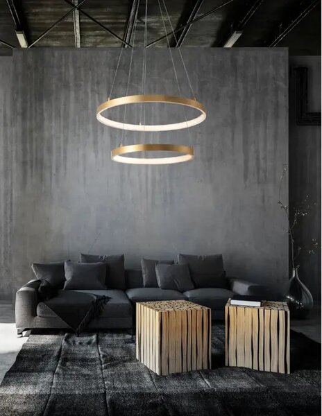 Viseča LED svetilka LEON 67W/3000K/3643lm/IP20/ ZLATA NL8100281