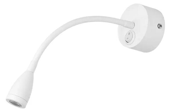 FLEKSIBILNA STENSKA SVETILKA LED 3W/3000K/190lm/IP20/BELA NL9701611