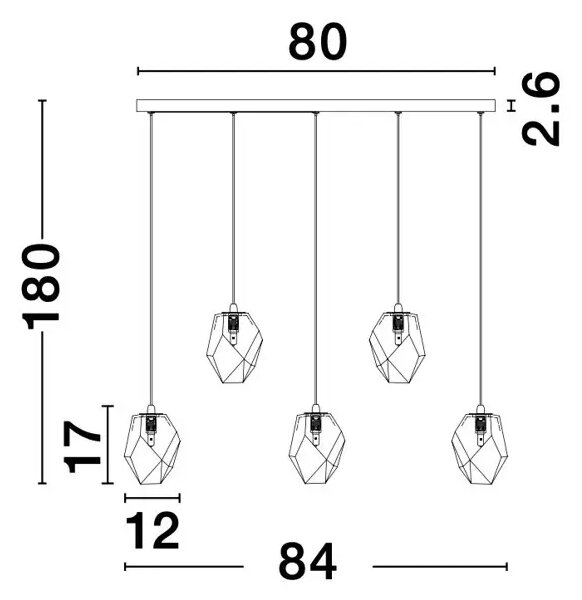 VISEČA SVETILKA LED G9 /IP20/BELA NL9260235