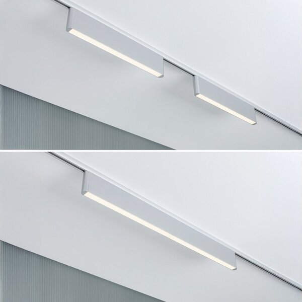 Paulmann URail LED-železniška svetilka Ceris, krom, 3.000 K, 37 cm, zatemnjen, Kovinska, Dnevna soba / jedilnica, Aluminij, Sodobni