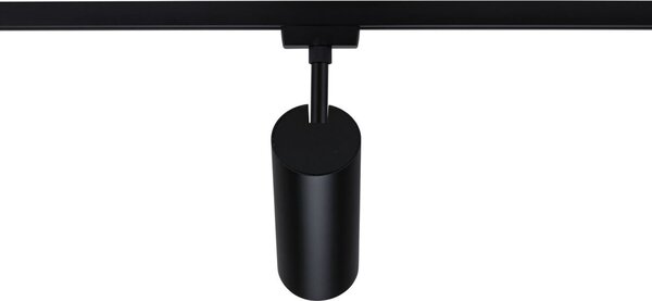 Paulmann URail LED-žaromet za tirnico Theron, črn, 3.000 K, Ø 6 cm, zatemnjen, Črna, Dnevna soba / jedilnica, Plastika, Sodobni