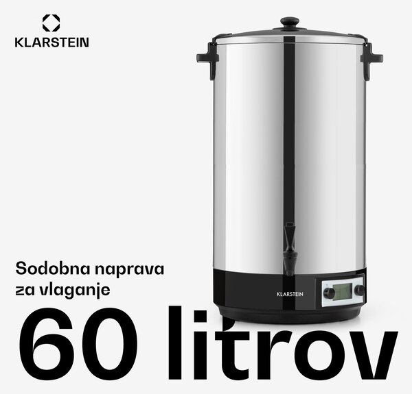 Klarstein KonfoStar 60, avtomat za vkuhavanje, zalogovnik za pijačo, 60 L, 100°C, 180 min