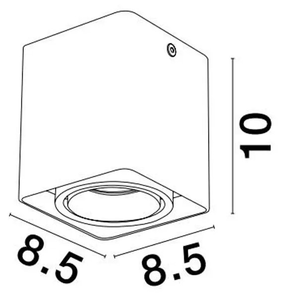 Talna svetilka RENDE BELA GU10 1x10 W IP20 AC220-240 V NL9030421