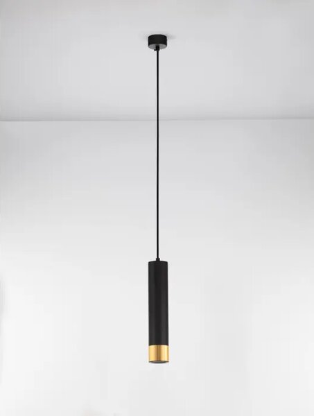 VISEČA SVETILKA PICTO ČRNA Tekstilni kabel V: 200 cm GU10 1x10 W IP20 230 V NL9911529