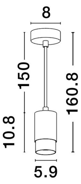 Viseča svetilka PONGO GU10 1x10 W IP20 220–240 V NL9911526