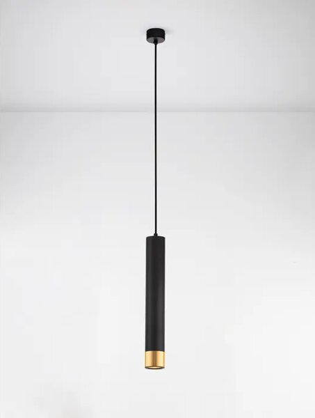VISEČA SVETILKA PICTO ČRNA Tekstilni kabel V: 200 cm GU10 1x10 W IP20 230 V NL9911530