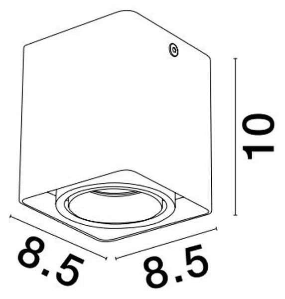 Vgradna svetilka RENDE ČRNE barve GU10 1x10 W IP20 AC220-240 V NL9030420