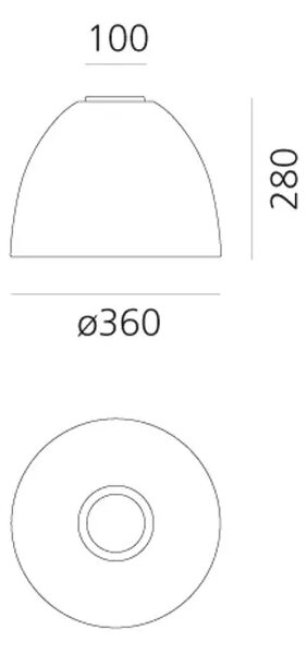 NUR MINI SIJAJNA STROPNA SVETILKA BELA E27 21W 1013lm AR245500