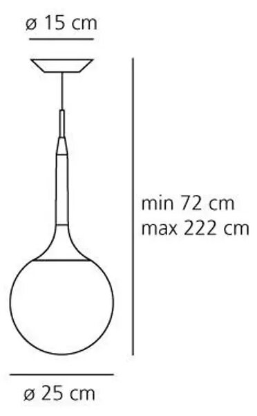 VISEČA SVETILKA CASTORE 25 12W 220V-240V 1227lm AR1053010A