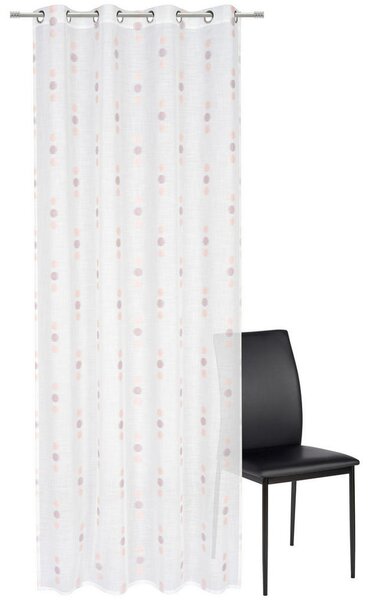 ZAVESA Z OBROČKI prosojno 140/280 cm