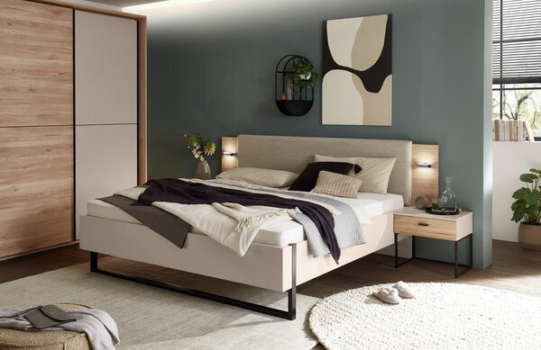 POSTELJA 180 cm x 200 cm , tekstil, leseni material kašmir