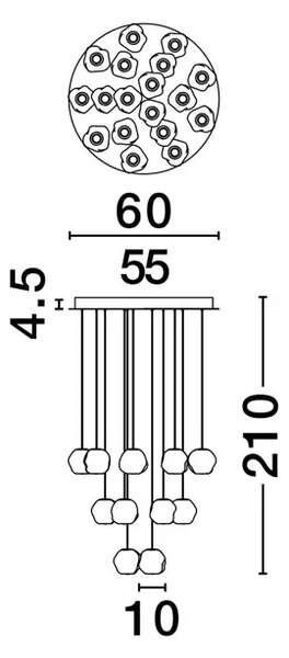 VGRADNA LED SIJALKA IFOS/3000K/87W/5057Lm/ČRNA NL9511015