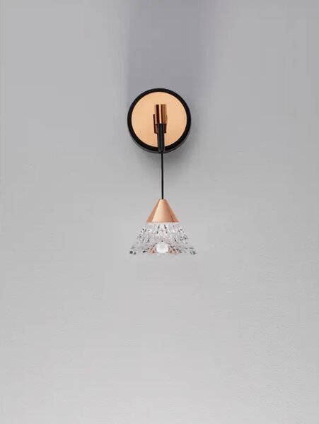 PALUZ STENSKA SVETILKA LED/3000K/7W/345Lm/ ČRNO IN ROZA ZLATO NL9186962