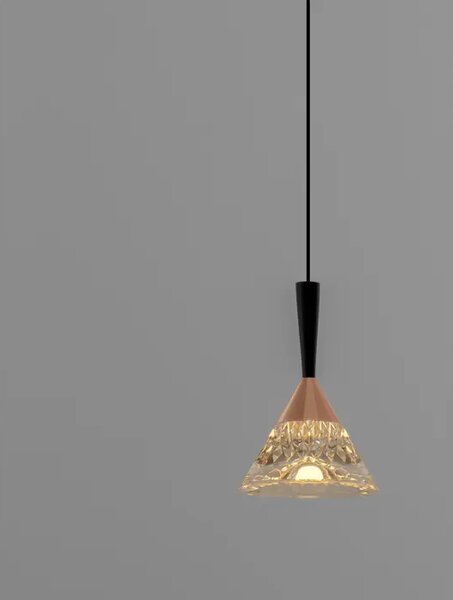 PALUZ VISEČA LED SVETILKA/3000K/7W/345Lm/ČRNA IN ROZA ZLATA NL9186963