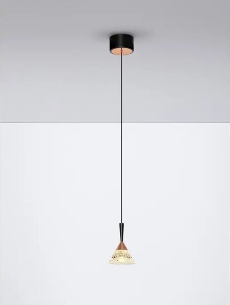 PALUZ VISEČA LED SVETILKA/3000K/7W/345Lm/ČRNA IN ROZA ZLATA NL9186963