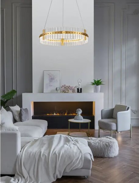 VISEČA LED SVETILKA KEZO/3000K/45W/4679Lm/PLATINASTO ZLATA NL9019733