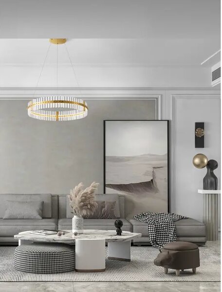 KEZO VISEČA LED SVETILKA/3000K/56W/6339Lm/PLATINASTO ZLATA NL9019734