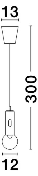 VISEČA SVETILKA CHRONOS LED/3000K/11W/763Lm/ČRNA NL9870024