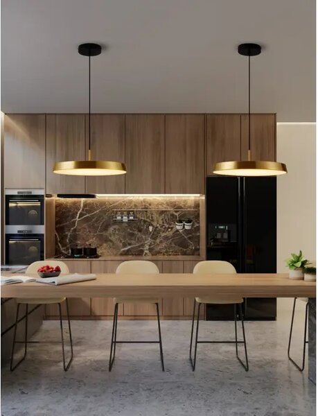 VISEČA LED SVETILKA VETRO/3000K/37W/4275Lm/ZLATO-ČRNA NL9223416