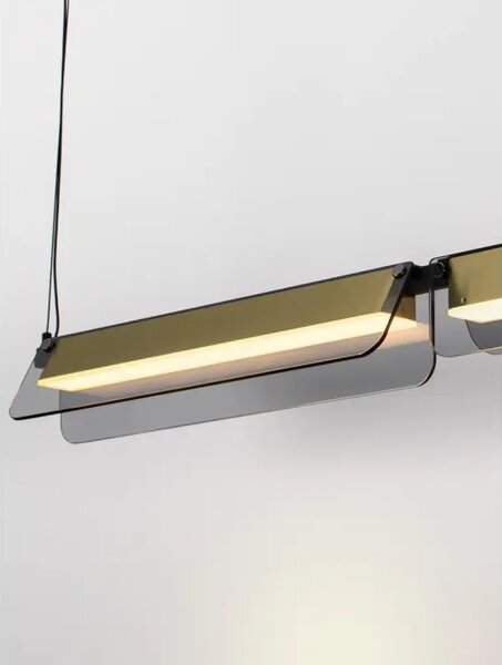 VISEČA LED SVETILKA ZA APNEO/3000K/20W/2479Lm/ČRNA V ZLATI BARVI NL9009133