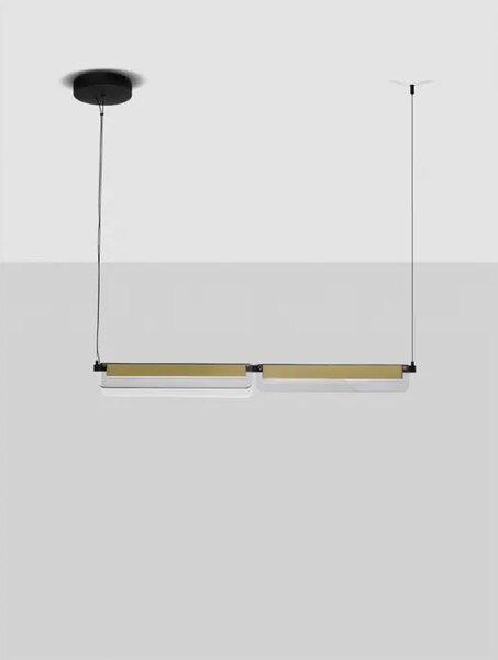 VISEČA LED SVETILKA ZA APNEO/3000K/20W/2479Lm/ČRNA V ZLATI BARVI NL9009133