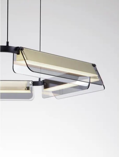 VISEČA LED SVETILKA ZA APNEO/3000K/61W/6646Lm/ČRNA V ZLATI BARVI NL9009131