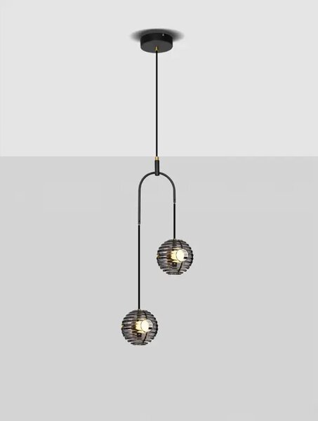 VISEČA LED SVETILKA LAS/3000K/20W/2527Lm/ČRNA & ZLATA & SIVA NL9009138