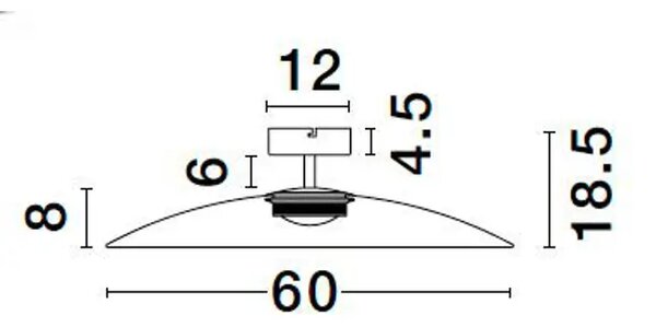 STROPNA SVETILKA POLYFEMO LED/3000K/17W/1360Lm/ČRNA V DIMLJENI TEMPERATURI NL9620142