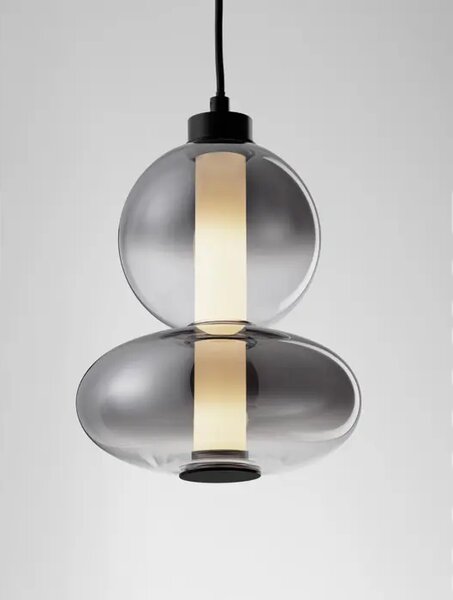 VISEČA LED SVETILKA BALLY/3000K/12W/1636Lm/ČRNA IN DIMNO SIVA NL9030554