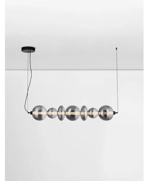 VISEČA LED SVETILKA BALLY/3000K/40W/5094Lm/ČRNA IN DIMNO SIVA NL9030557