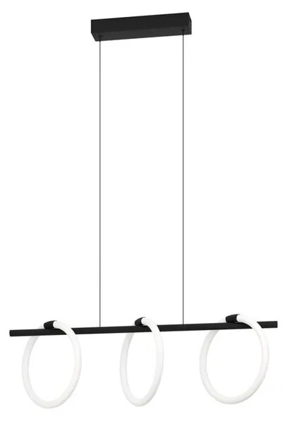 VISEČA SVETILKA 3xLED 3X9W, ČRNO-BELI OBROČI CARANACOA 900562