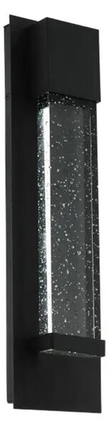 ZUNANJA STENSKA SVETILKA 2xLED 2X3,3W, 680lm, V-300, ALU/ČRNA, STEKLO VILLAGRAZIA 98153