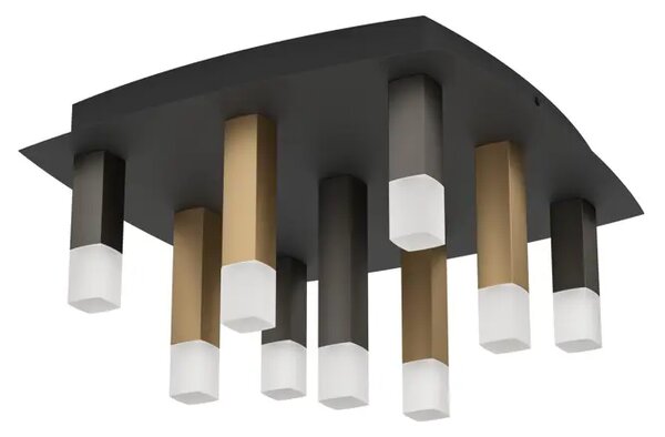 STROPNA SVETILKA/9, LED 9X3,2W, 3240lm, ČRNA/SIVA/RJAVA ESTANTERIOS 39905