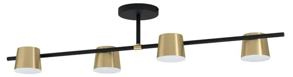 STROPNA SVETILKA 4xLED GU10, 4X5W, D-1155, ČRNA/MEDENINA ALTAMIRA 39984