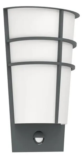 ZUNANJA STENSKA SVETILKA 2xLED 2X2,5W, ANTRACITNO/BELA, Z BREGANZO 1 SENZORJEM 96018