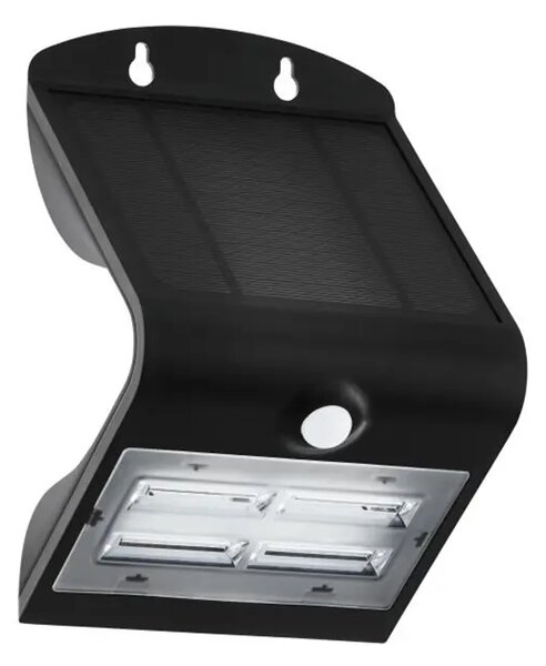 ZUNANJA STENSKA SVETILKA 1xLED SONČNA, NA BATERIJE, 3,2 W, 440 lm, IP44, SENZOR, PLASTIKA 900255
