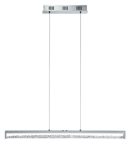 VISEČA SVETILKA 1xLED 1X32W, DOLŽINA 1000, ALU/KROM, BELA PROZORNA CARDITO1 93626