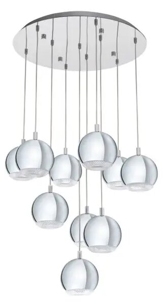 VISEČA SVETILKA 10xLED GU10, 10X3,3W, KROMIRANA CONESSA 95914