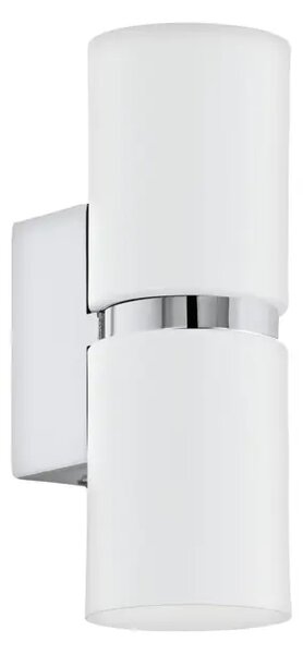 STENSKA SVETILKA 2xLED GU10, 2X3,3W, KROMIRANA/BELA PASSA 95368