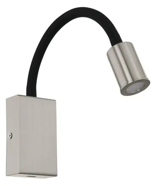 STENSKA SVETILKA 1xLED 3,5W, 380lm, USB, NIKEL-MAT/ČRNA TAZZOLI 96567